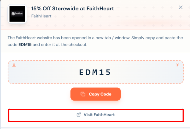 the link will redirect to FaithHeart website