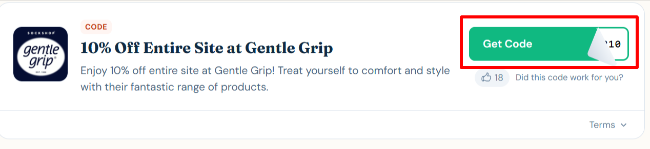 Enjoy 10% off entire site at Gentle Grip entire website