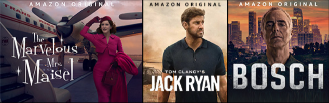 three of Amazon Prime movies for Christmas movie films