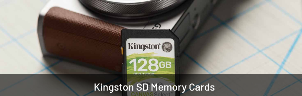 BuyKingston 128gb memory card on a camera that is showing a littke