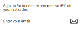 15% for signing up