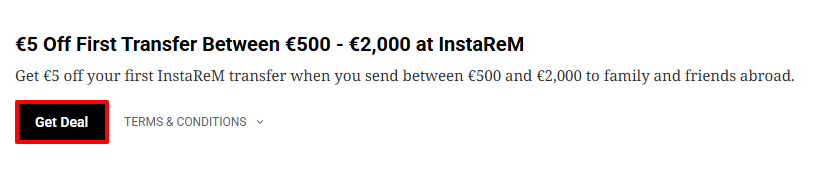 InstaReM discount code deals available at Irish Times Discount Codes