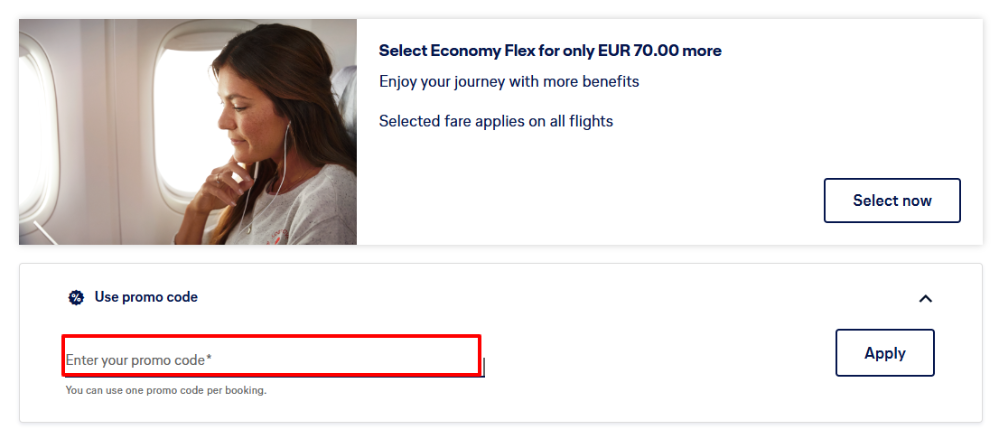 Use a Lufthansa discount cde on your booking to save money