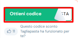 codice sconto Tagliapasta da poter prelevare ed applicare nella sezione checkout