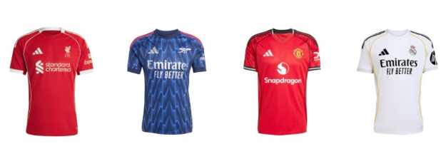 club jersey on a white background