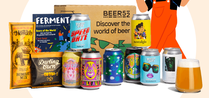 Beer52 beer box that you can get at intervels during the month or monthly