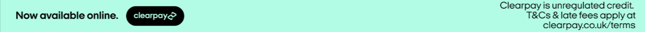 Clearpay logo displayed on a green background