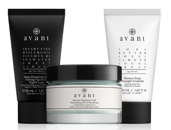 A range of Avant Skincare's skincare products