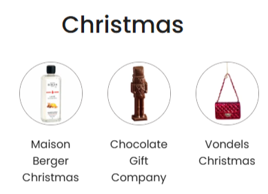 Christmas categories to shop on