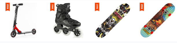 Kates Skates sales on a white background