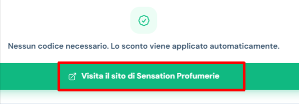link di collegamento al sito ufficiale Sensation Profumerie dove poter usufruire delle offerte Sensation Profumerie e risparmiare