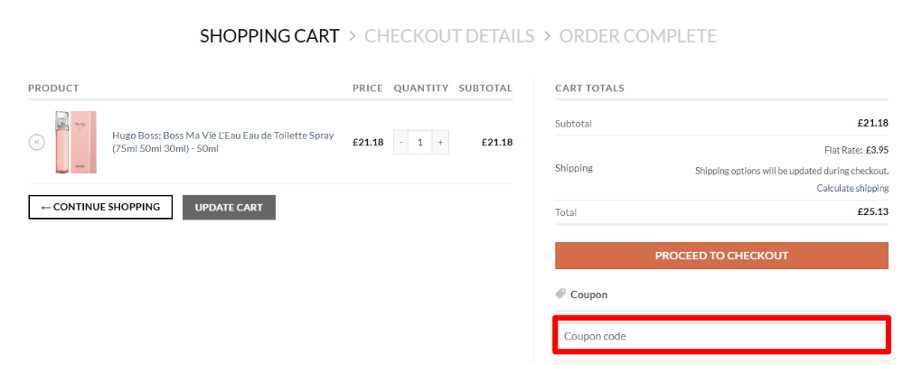 Paste your code in the red box to get your discount