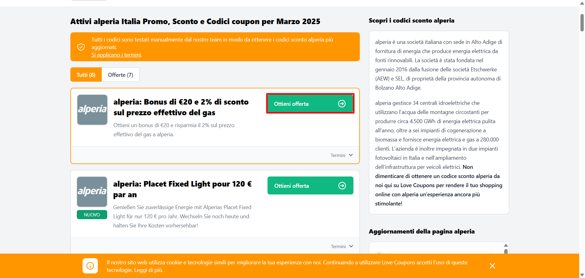 offerte varie da poter scegliere come anche un codice sconto alperia per risparmiare in maniera notevole