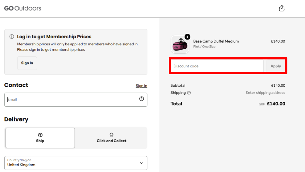 Paste your code in the red box to get your discount