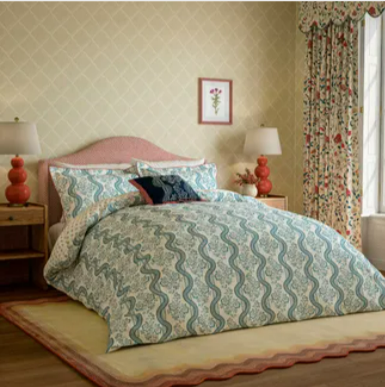 Bedeck Sanderson Aubrey Bedding in Indigo
