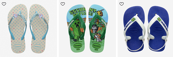 image showing some children's flipflops from Havaianas