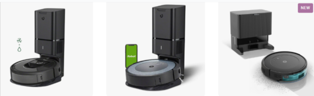 iRobot products on a white background