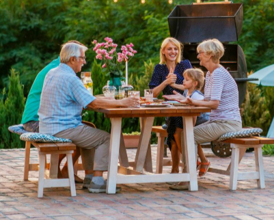 A family enjoying a vacation using a Interhome holiday deal