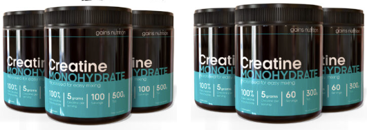 Shop for botlles of creatine using your voucher