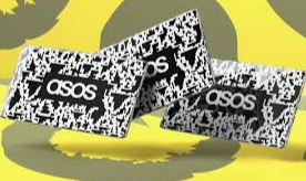 ASOS gift card on a background