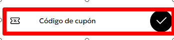 casilla para introducir el cupón de espressissimo en la web