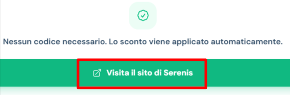 link di collegamento alla piattaforma web Serenis dove poter risparmiare su terapie mediche con le offerte Serenis