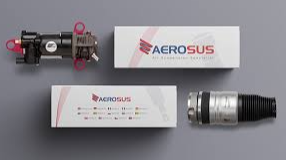 Aerosus parts displayed on a grey background