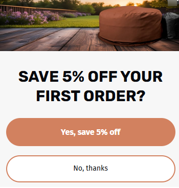 new custumers get 5% discount