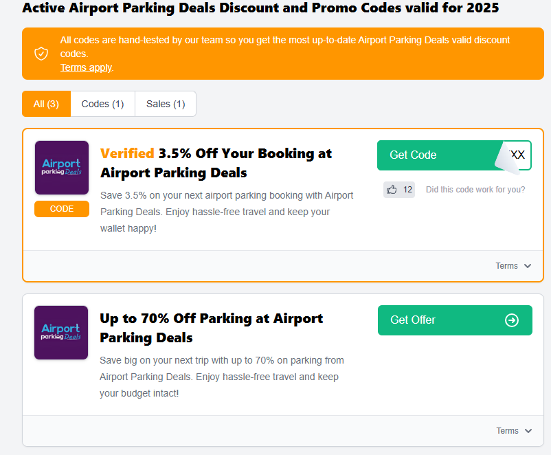 Airport Parking Deals voucher codes and deals that can be found at Love Discount Vouchers for you to use