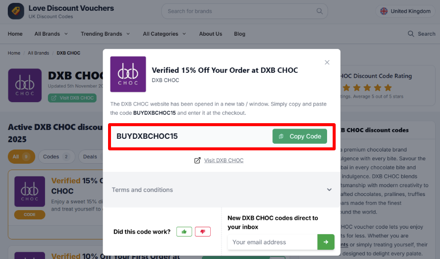Copy your code from our site