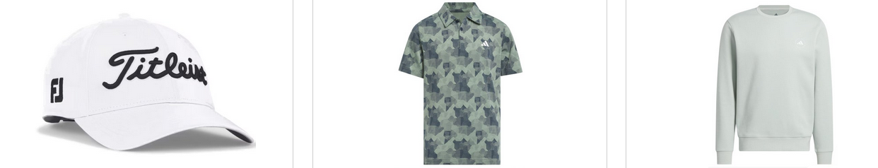 image showing a few examples of Discount Golf Store golf clothing