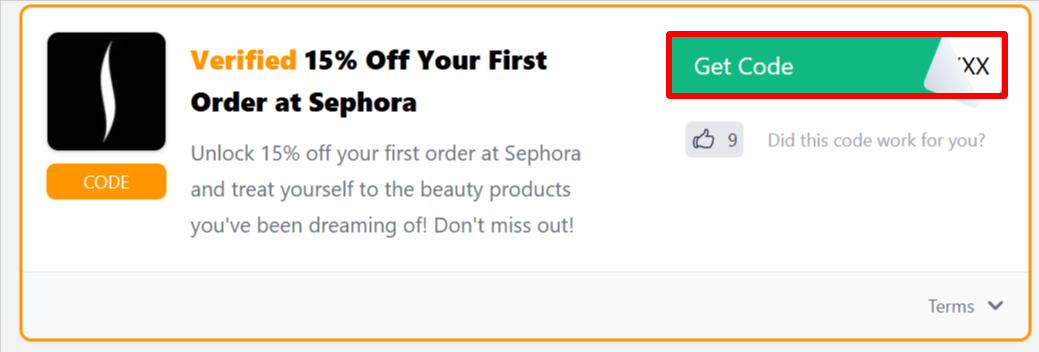 The Love Discount Vouchers page showing discount codes to use on your purchase