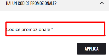 carrello del sito ufficiale Ray-Ban dove poter inserire ed applicare un codice sconto Ray-Ban