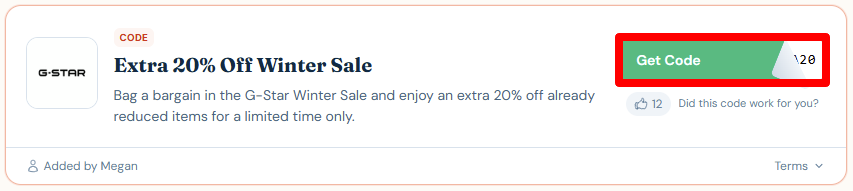 Get your code by clicking in the red box