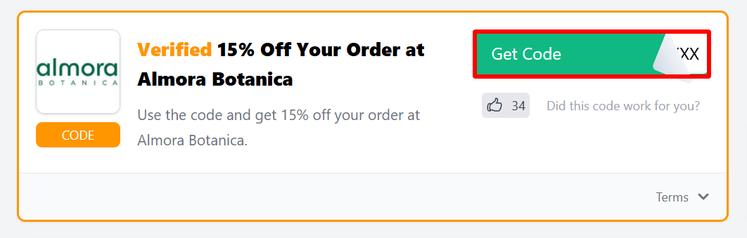 The Love Discount Vouchers page showing discount codes to use on your purchase