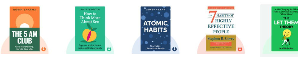 Blinkist summarised books lined up