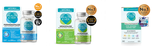 image showing some Health and Her supplements