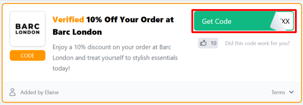 The Love Discount Vouchers page showing discount codes to use on your purchase
