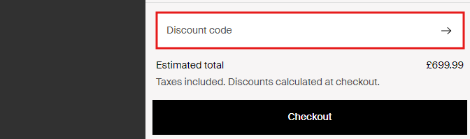 Hyperice discount code box and where to add your discount before checkout 