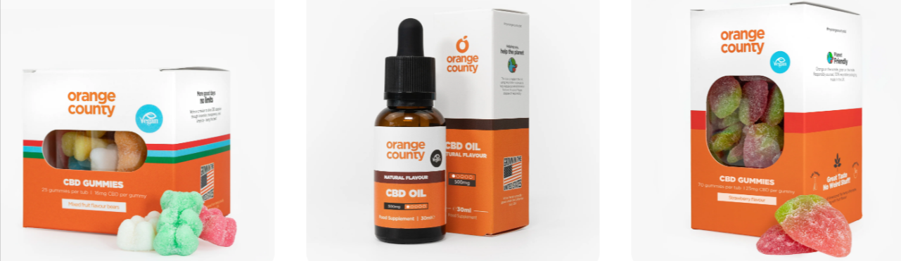 Orange County CBD products for interested customers in the UK