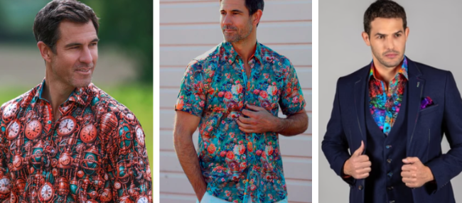 Claudio Lugli shirts sale worn by 3 gentlement for different ocasions
