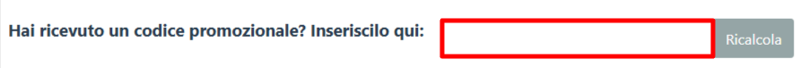carrello del sito ufficiale Finson dove inserire un codice sconto Finson