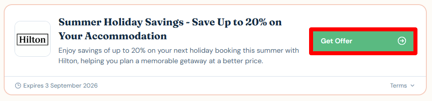 Click in the red box to get your offer
