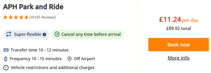 A park and ride option on APH