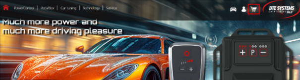 The DTE SYSTEMS shopping page and the different categories you can find different products