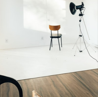 Installing a Kate backdrop floor and setting up photography props