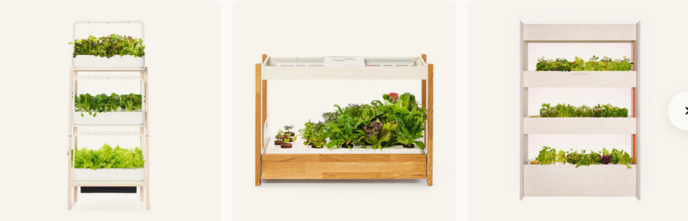 Click & Grow products lined up on a white background