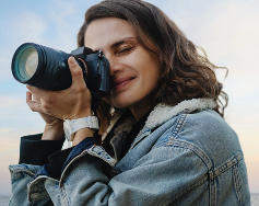 A woman taking pictures