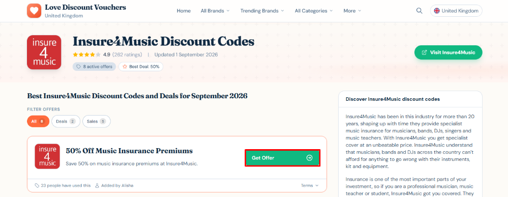 Choosing an Insure4Music music insurance Insure4Music discount code on Love Discount Vouchers