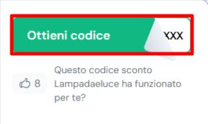 codice sconto Lampadaeluce da poter prelevare per utilizzarlo sul sito Lampadaeluce e risparmiare